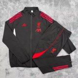 Liverpool Windbreaker Sets With pants  Black 1:1 Quality Soccer Jersey  25-26