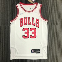 Chicago Bulls White #33 PIPPEN 1:1 Quality NBA  Season Jerseys  75 Year