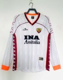 Retro Roma Away Long 1:1 Quality Soccer Jersey  1999-2000
