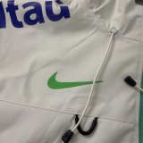 Brazil Windbreaker  Interchange Jacket Black  White 1:1 Quality Soccer Jersey  25-26