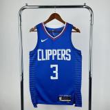 Los Angeles Clippers Blue #3 PAUL 1:1 Quality NBA  Season Jerseys 2023