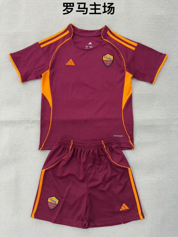 Roma Home (kids and man ) 1:1 Quality Soccer Jersey  25-26