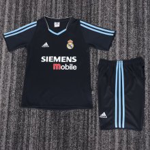 Retro Real Madrid Away Kids Fans 1:1 Quality Soccer Jersey  2003-2004