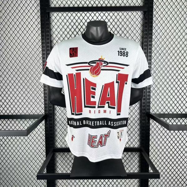 Retro Miami Heat  White  1:1 Quality NBA  Season Jerseys 2026