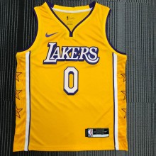 Los Angeles Lakers  V-Neck  Yellow with star  #0 YOUNG 1:1 Quality NBA Season Jerseys