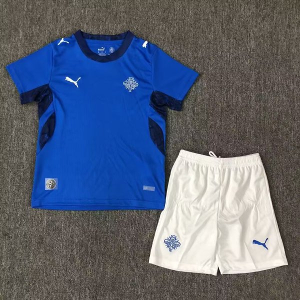 Iceland Home Fans Kids 1:1 Quality Soccer Jersey   26-27 (2026)