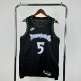 Minnesota Timberwolves  Black Retro  #5 EDWARDS NBA Jerseys  2026