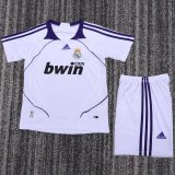 Retro Real Madrid Home Kids  1:1 Quality Soccer Jersey  2007-2008