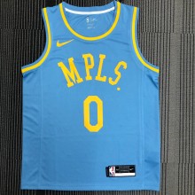 Los Angeles Lakers  Round Neck  MPLS  Blue #0 WESTBROOK  1:1 Quality NBA Season Jerseys