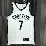 Brooklyn Nets White #7 DURANT 1:1 Quality NBA  Season Jerseys 75 Year