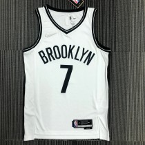 Brooklyn Nets White #7 DURANT 1:1 Quality NBA  Season Jerseys 75 Year