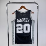 San Antonio Spurs Retro Black #21 GINOBILI 1:1 Quality NBA  Season Jerseys 2002-2003