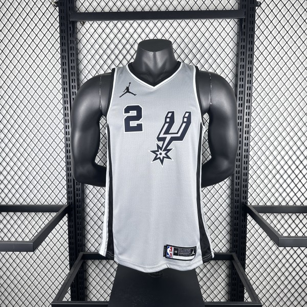 San Antonio Spurs Grey #2 LEONARD 1:1 Quality NBA  Season Jerseys 2021