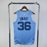 Memphis Grizzlies City Edition Blue #36 SMART 1:1 Quality NBA Jerseys 2024