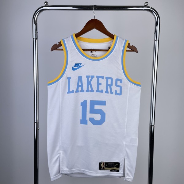 Retro Los Angeles Lakers White  #15  REAVES   1:1 Quality NBA Season Jerseys  2023