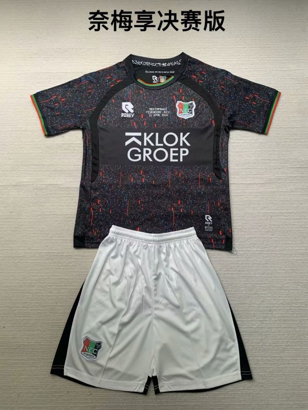 NEC Nijmegen home  kids  1:1 Quality Soccer Jersey   24-25