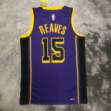 Los Angeles Lakers Jodan Purple #15  REAVES   1:1 Quality NBA Season Jerseys  2023