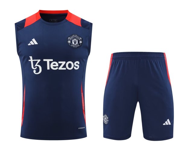 Manchester United Training clothing Vest set 1:1 Quality Soccer Jersey   24-25