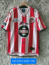 Retro Chivas Home Fans  1:1 Quality Soccer Jersey  2001-2002