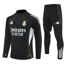 Real Madrid Training  Tracksuit Black (Kids And Man )  1:1  25-26