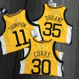 Golden State Warriors Yellow V-Neck Reward Edition #35 DURANT 1:1 Quality NBA Season Jerseys  2018