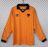 Retro Wolves Home Long Sleeve  Fans  1:1 Quality Soccer Jersey  1980-1981