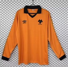 Retro Wolves Home Long Sleeve  Fans  1:1 Quality Soccer Jersey  1980-1981