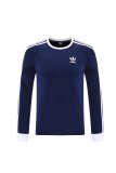 Adidas Clover Long Sleeve T-shirt  Black White Blue Fans 1:1 Quality Soccer Jersey  25-26
