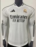 Real Madrid  Home  Long Sleeve Player  1:1 Quality Soccer Jersey   24-25