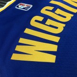 Golden State Warriors Blue V-Neck  #22 WIGGINS 1:1 Quality NBA Season Jerseys  75 Year