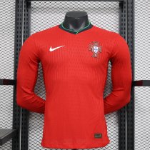 Portugal  home Long sleeve Player  1:1 Quality Soccer Jersey  24-25