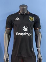 Manchester United Polo Fans  Black 1:1 Quality Soccer Jersey  26-27