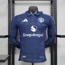 Manchester United away Long Sleeve Player 1:1 Quality Soccer Jersey    24-25