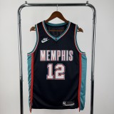 Memphis Grizzlies Retro  Black  #12 MORANT 1:1 Quality NBA Jerseys 2026
