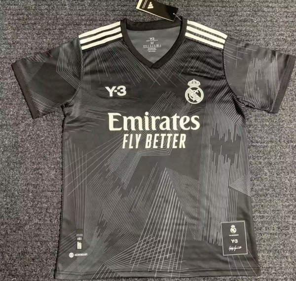 Real Madrid  Y-3  Fans  Black  1:1 Quality Soccer Jersey    2021-202