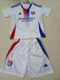 Olympique Lyonnais（OL） home  Kids  1:1 Quality Soccer Jersey   24-25