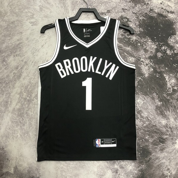 Brooklyn Nets  V-neck Black #1 BRIDGES 1:1 Quality NBA  Season Jerseys