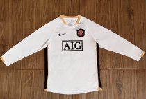 Retro Manchester United Away Long Sleeve 1:1 Quality Soccer Jersey   2006-2007