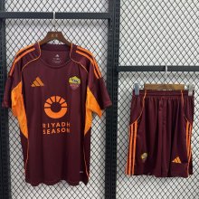 Roma Home With Pants Sets  Fans 1:1 Quality Soccer Jersey   25-26
