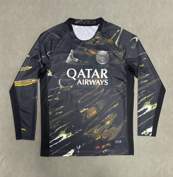 PSG Paris Fourth Away   Long Sleeve  Fans 1:1 Quality Soccer Jersey  25-26