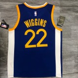 Golden State Warriors Blue V-Neck  #22  WIGGINS 1:1 Quality NBA Season Jerseys 2020