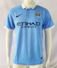 Retro Manchester City Home 1:1 Quality Soccer Jersey  2015-2016