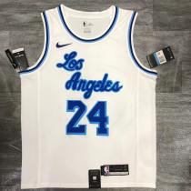 Los Angeles Lakers Kobe #24BRYANT  White Retro  Latin NBA Jersey