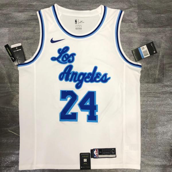 Los Angeles Lakers Kobe #24BRYANT  White Retro  Latin NBA Jersey