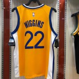 Golden State Warriors  V-neck Yellow JORDAN #22 WINGGINS  1:1 Quality NBA Season Jerseys 2021