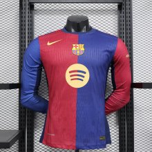 Barcelona home Long Sleeve Player  1:1 Quality Soccer Jersey   24-25