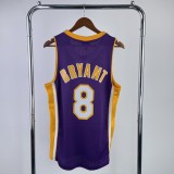 Los Angeles Lakers Kobe  #8 BRYANT Purple V-neck  NBA Jerseys  2000-2001
