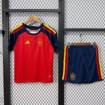 Spain Home Fans Sets with pants 1:1 Quality Soccer Jersey 26-27（2026）