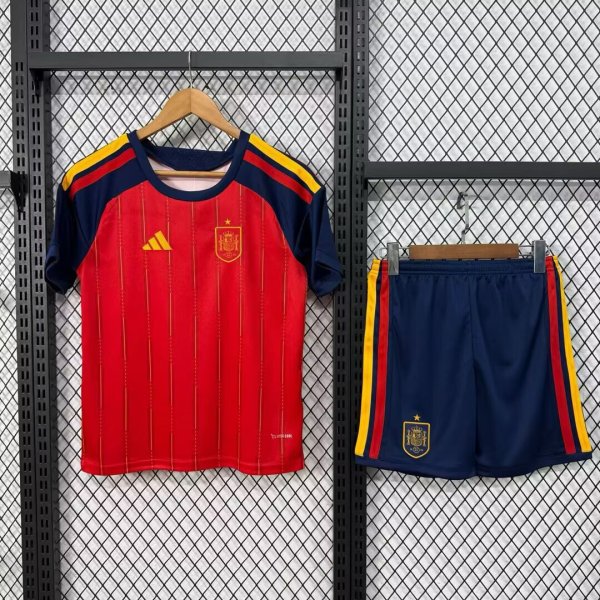 Spain Home Fans Sets with pants 1:1 Quality Soccer Jersey 26-27（2026）