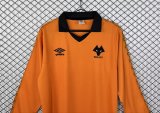 Retro Wolves Home Long Sleeve  Fans  1:1 Quality Soccer Jersey  1980-1981